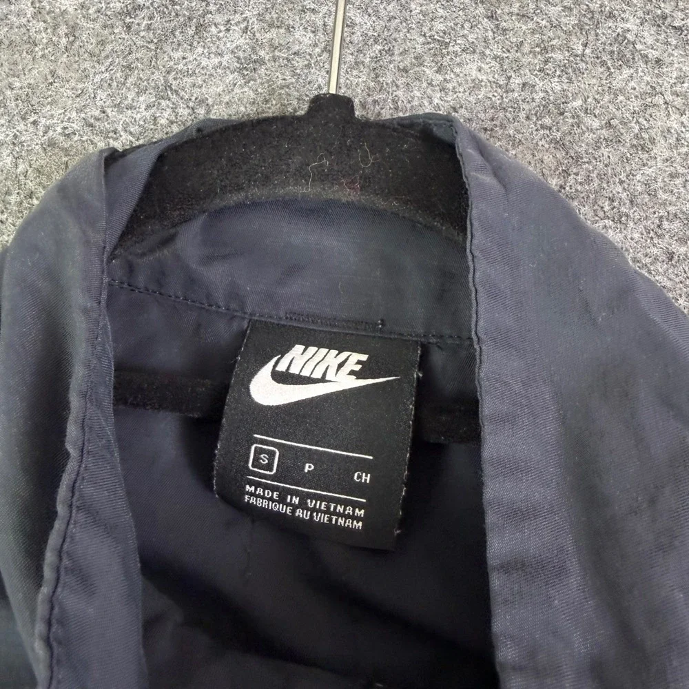 Nike Mens Field Jacket Black Utility M65 Style Full Zip Coat Small Distressed